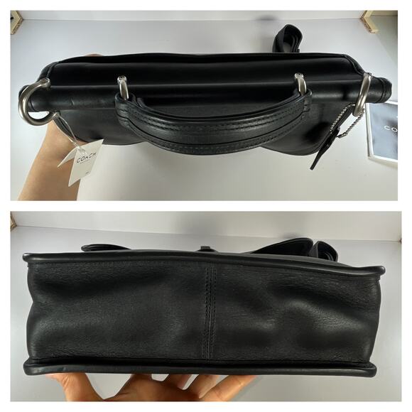 NEW Vintage Coach Willis Bag 9927 Black Leather Nickel Hardware 2005 - Picture 4 of 10